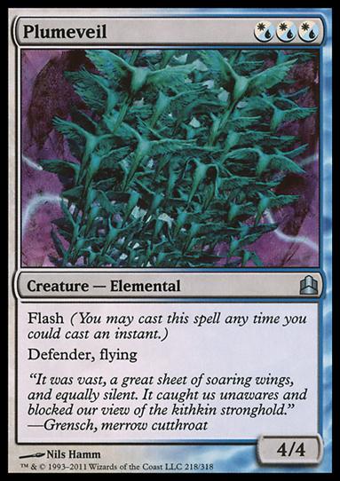 Magic the Gathering: Commander (Base Set) card 218 Plumeveil
