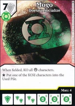 DC Comics Dice Masters War of Light card 123 Mogo: Doesn't Socialize 