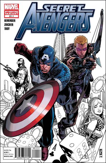 Secret Avengers (2010) issue 21.1-B Black and White Cover (2nd Printing)