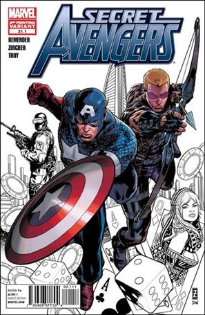 Secret Avengers (2010) issue 21.1-B Black and White Cover (2nd Printing)