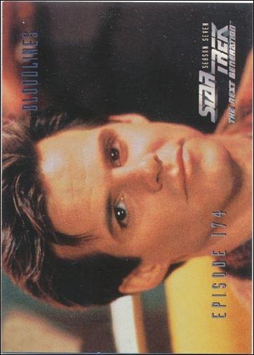 Star Trek: The Next Generation - The Episode Collection Season Seven (Base Set) card 709 Bloodlines, Episode 174-A