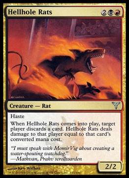 Magic the Gathering: Dissension (Base Set) card 113 Hellhole Rats