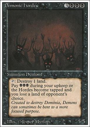 Magic the Gathering: Revised (Base Set) card 104 Demonic Hordes