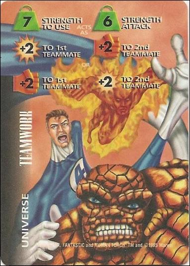 Marvel OverPower (Base Set) card nn275 Teamwork Strength Level 7