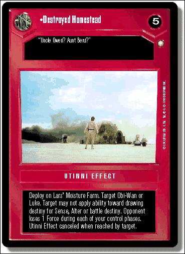 Star Wars: Special Edition Limited (Base Set) card 82 Destroyed Homestead