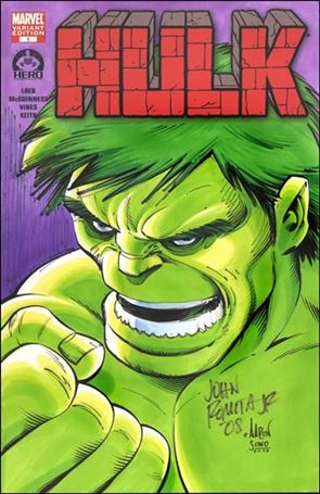Hulk 100 (Hero Initiative) Cover Project issue 15 John Romita Jr. and Aaron Sowd Cover #1