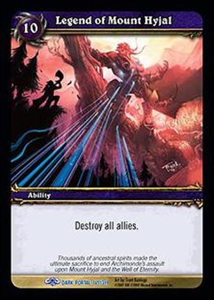 World of Warcraft: Through the Dark Portal (Base Set) card 145 Legend of Mount Hyjal