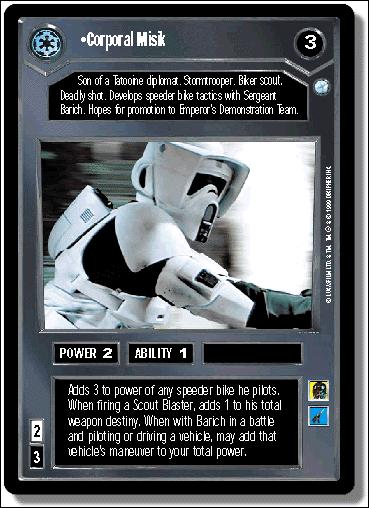 Star Wars: Endor Limited (Base Set) card 8 Corporal Misik