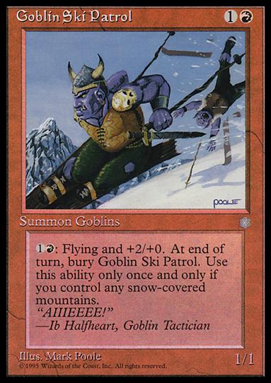 Magic the Gathering: Ice Age (Base Set) card 190 Goblin Ski Patrol