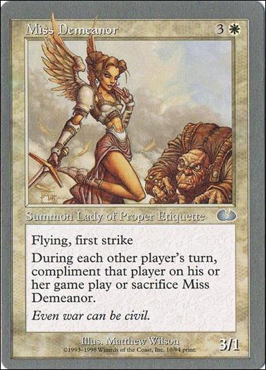 Magic the Gathering: Unglued (Base Set) card 10 Miss Demeanor