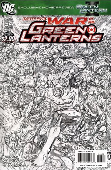 Green Lantern (2005) issue 64-C Ivan Reis Sketch Cover (2nd Printing)