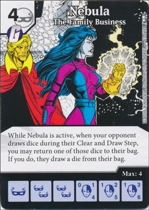 Marvel Dice Masters Guardians of the Galaxy  card 23 Nebula: The Family Business 