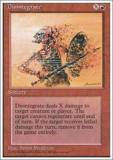 Magic the Gathering: 4th Edition (Base Set) card 185 Disintegrate
