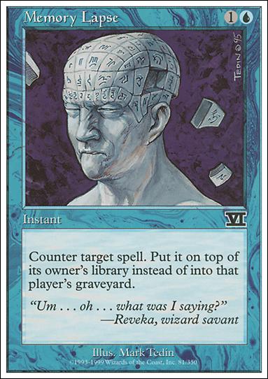 Magic the Gathering: 6th Edition (Base Set) card 81 Memory Lapse