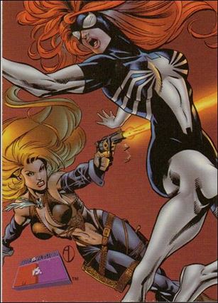 Marvel vs WildStorm (Base Set) card 73 Spider-Woman vs Wynonna Earp