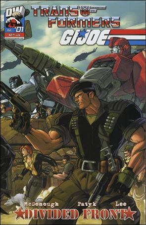 Transformers/G.I. Joe: Divided Front issue 1-B Autobots & Joes Wraparound Cover