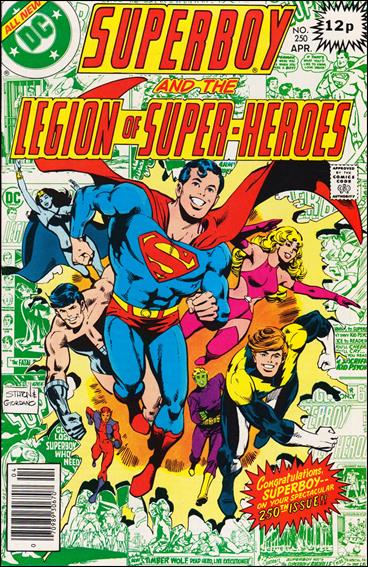 Superboy & the Legion of Super-Heroes issue 250-B UK Price Cover