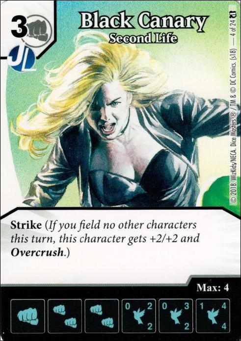 DC Comics Dice Masters Doom Patrol card 4 Black Canary: Second Life