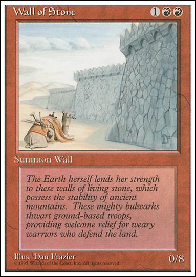 Magic the Gathering: 4th Edition (Base Set) card 231 Wall of Stone
