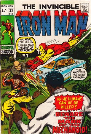 Iron Man (1968) issue 32-B UK Price Cover