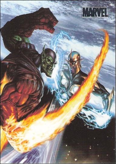 Marvel Heroes and Villains (Silver Foil Parallel Base Set) card 20 Nova vs Super-Skrull