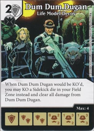 Marvel Dice Masters Guardians of the Galaxy  card 12 Dum Dum Dugan: Life Model Decoy