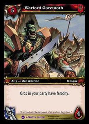 World of Warcraft: Heroes of Azeroth (Base Set) card 268 Warlord Goretooth