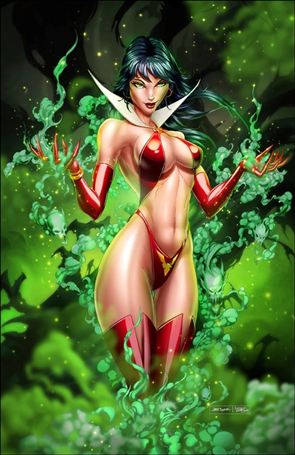 Vampirella (2019) issue 666-R Jamie Tyndall Sapphire Skull Comics Cover, 1/666