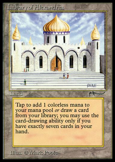 Magic the Gathering: Arabian Nights (Base Set) card 76 Library of Alexandria