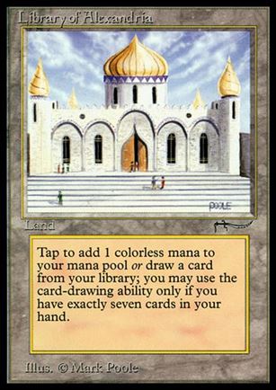 Magic the Gathering: Arabian Nights (Base Set) card 76 Library of Alexandria