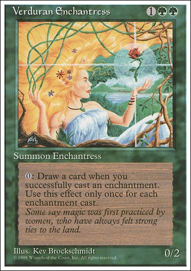 Magic the Gathering: 4th Edition (Base Set) card 281 Verduran Enchantress