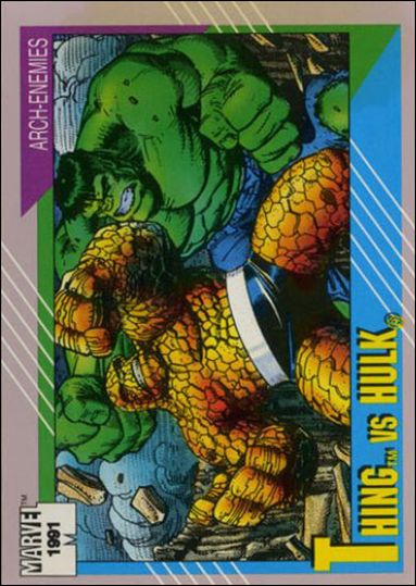 Marvel Universe: Series 2 (Base Set) card 103 Thing vs Hulk