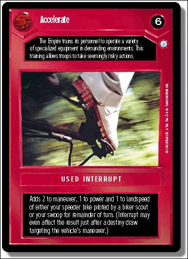 Star Wars: Endor Limited (Base Set) card 49 Accelerate