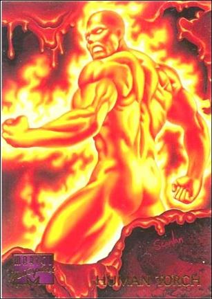 1995 Marvel Masterpieces (Base Set) card 45 Human Torch