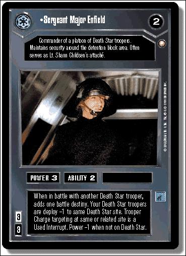 Star Wars: Special Edition Limited (Base Set) card 46 Sergeant Major Enfield