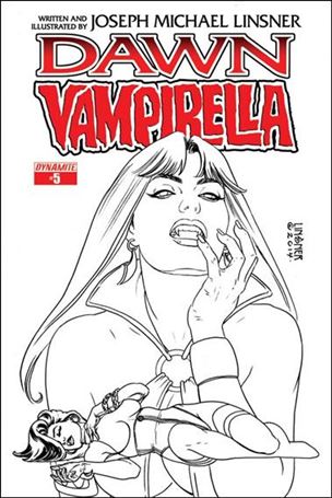 Dawn/Vampirella issue 5-B Black & White Cover 1:10