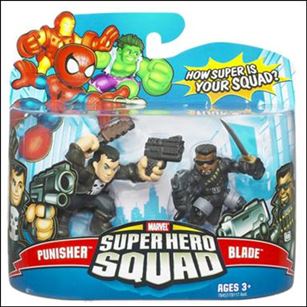 Marvel Super Hero Squad figure 38 Blade and Punisher (Modern)