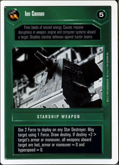 Star Wars: Premiere Unlimited (Base Set) card 161 Ion Cannon