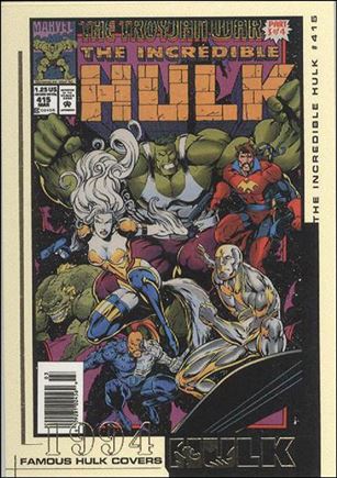 Hulk Film and Comic Cards (Famous Hulk Covers Subset) card FC37 The Incredible Hulk Cover #415 - 1994