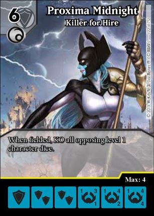 Marvel Dice Masters  Avengers Infinity Gauntlet card 122 Proxima Midnight: Killer for Hire