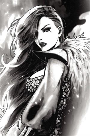 Red Sonja (2021) issue 8-K Sozomaika 1:10 Black & White Virgin Cover