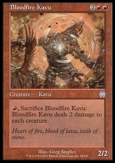 Magic the Gathering: Apocalypse (Base Set) card 58 Bloodfire Kavu