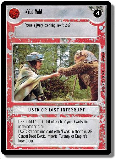 Star Wars: Endor Limited (Base Set) card 155 Yub Yub!