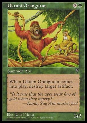 Magic the Gathering: Visions (Base Set) card 123 Uktabi Orangutan