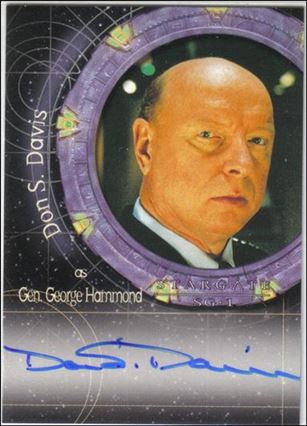 Stargate SG-1 Premiere (Autograph Subset) card A2 Don S. Davis as General George Hammond