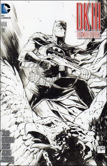 Dark Knight III: The Master Race issue 1-OV Tony Daniel Past Present Future B&W Cover