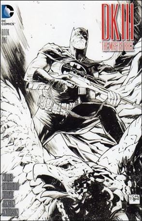 Dark Knight III: The Master Race issue 1-OV Tony Daniel Past Present Future B&W Cover