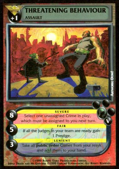 Dredd: The Card Game card 23 Threatening Behaviour