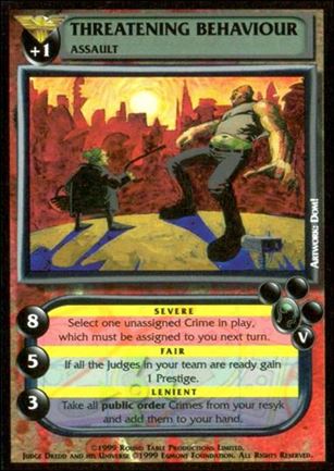 Dredd: The Card Game card 23 Threatening Behaviour