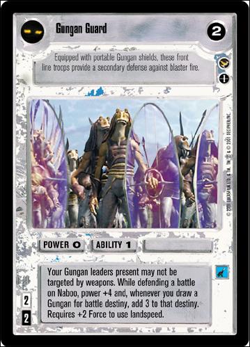 Star Wars: Theed Palace Limited (Base Set) card 73 Gungan Guard